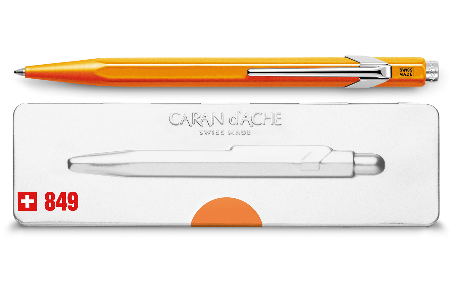 849 Fluorescent Orange Ballpoint Pen ( with Box )