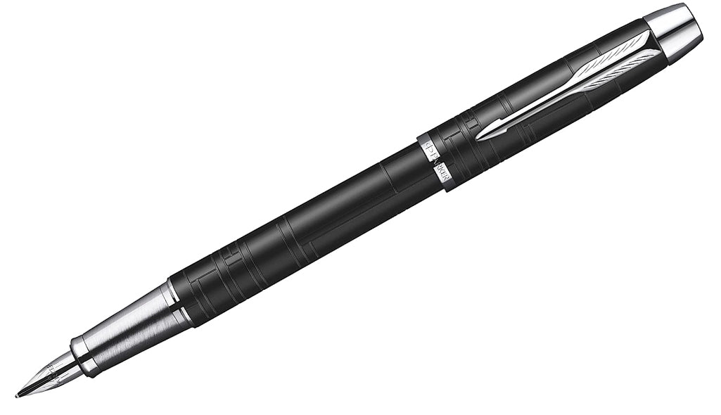 IM - Premium Matte Black Chrome Trim Fountain Pen