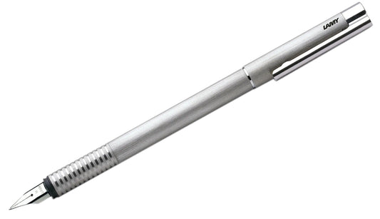 Logo Brushed steel Fountain pen