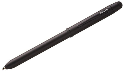 Tech3+ - All Satin Black Multifunction Pen with Stylus (3in1)